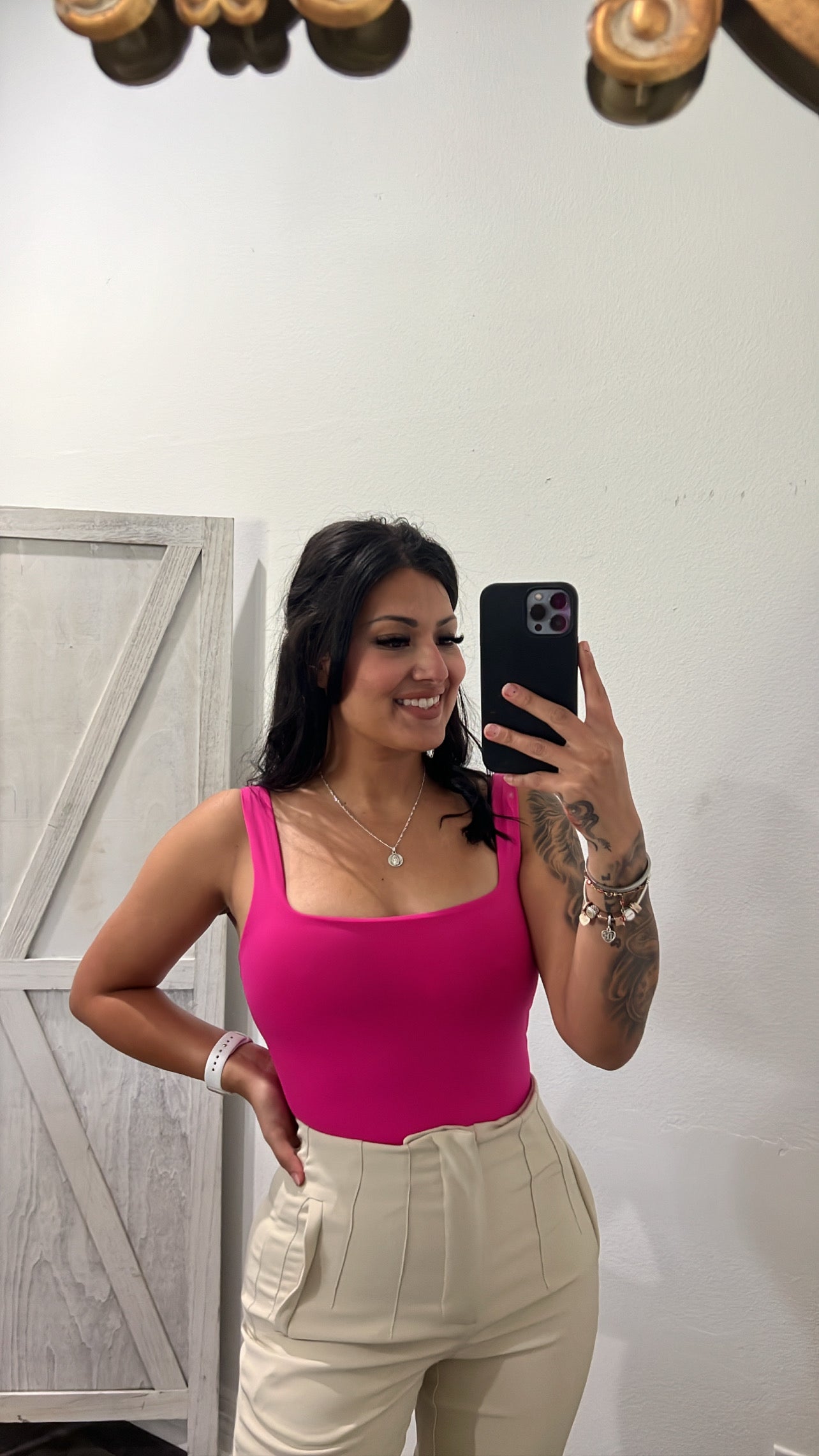 Pink Tank Bodysuit