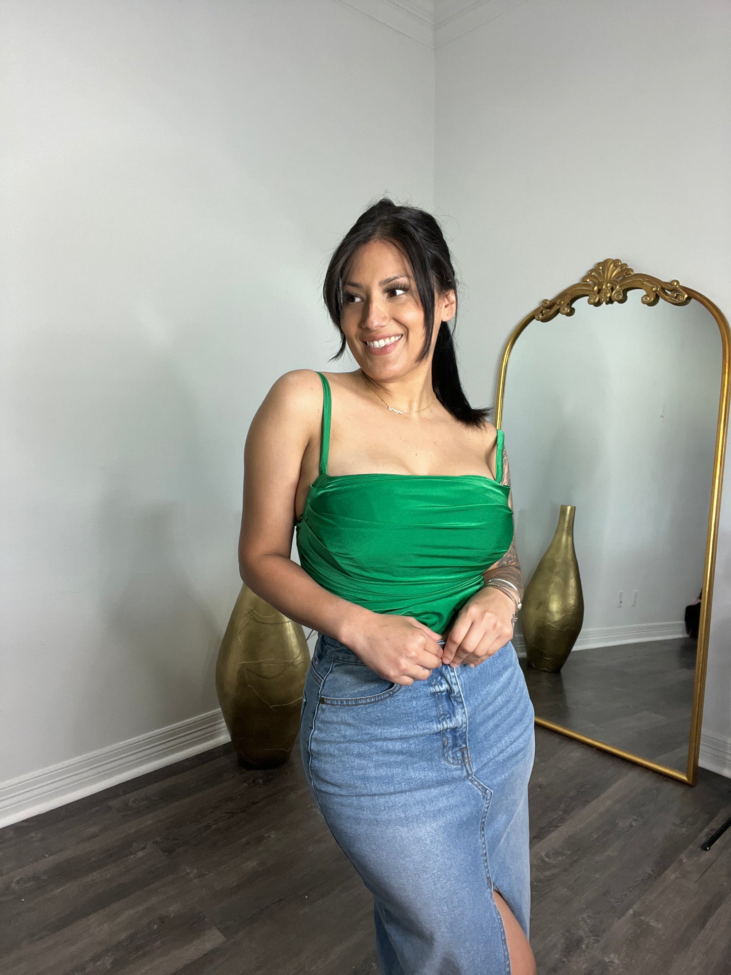 Emerald Green Corset Top