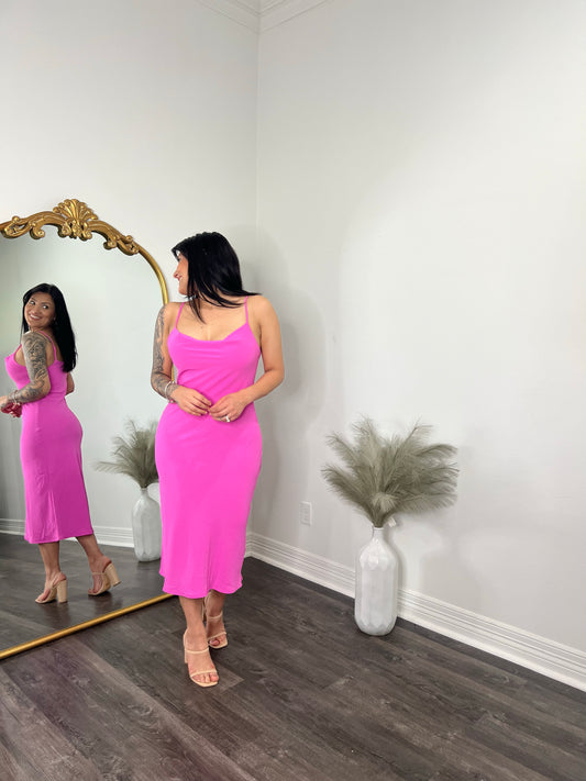 Pink Midi Dress