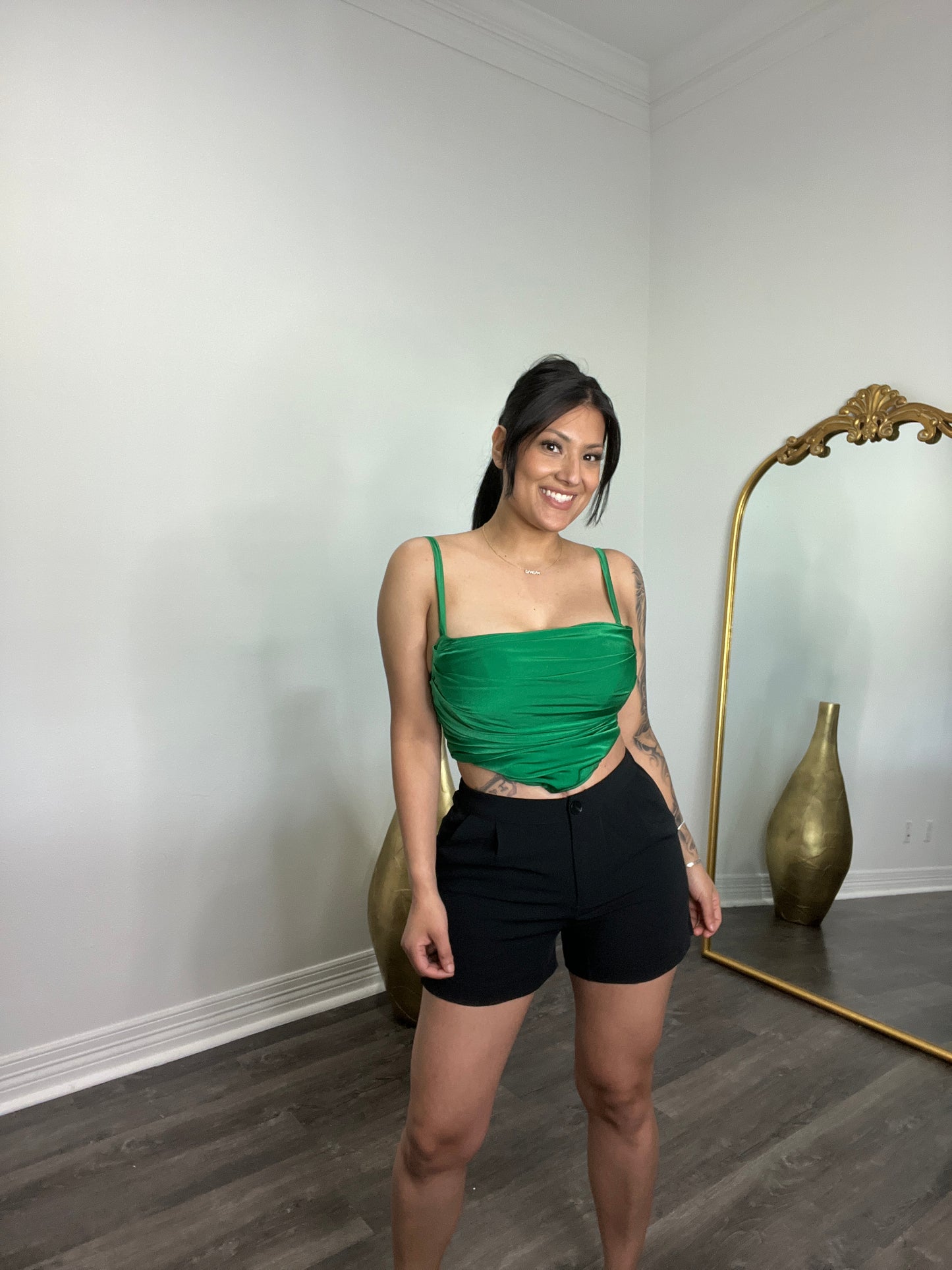 Emerald Green Corset Top